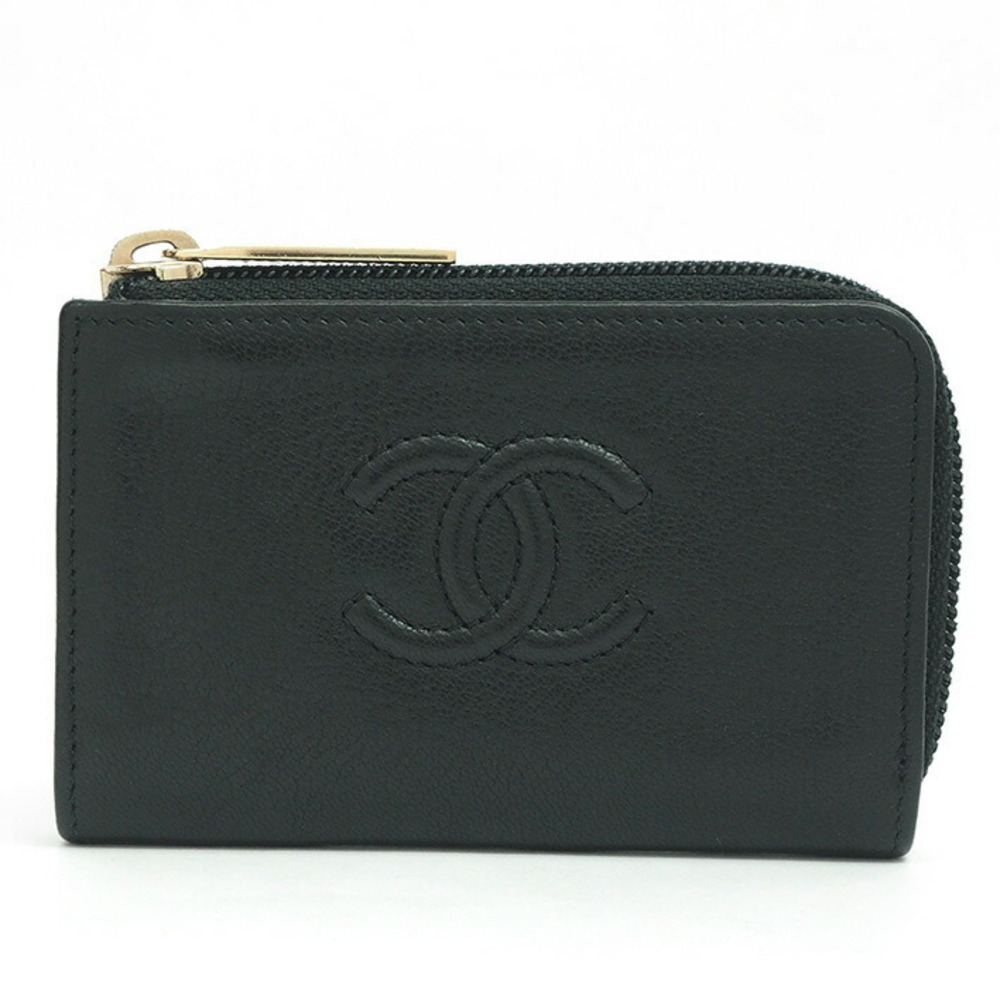 Chanel L zipper CC logo Coco mark